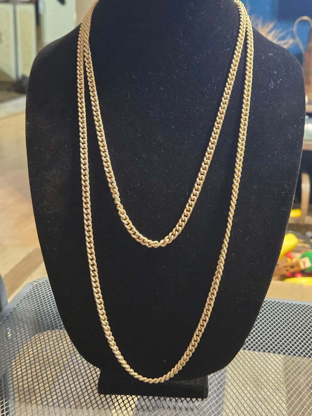Gold-Tone Curb Link Chain Necklace